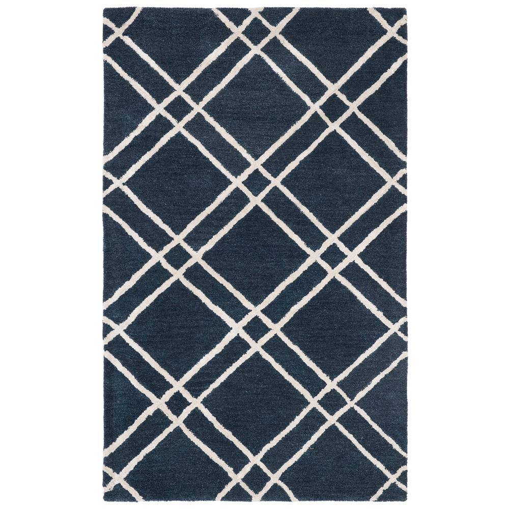 SAFAVIEH Himalaya HIM901N Handmade Navy / Silver Rug