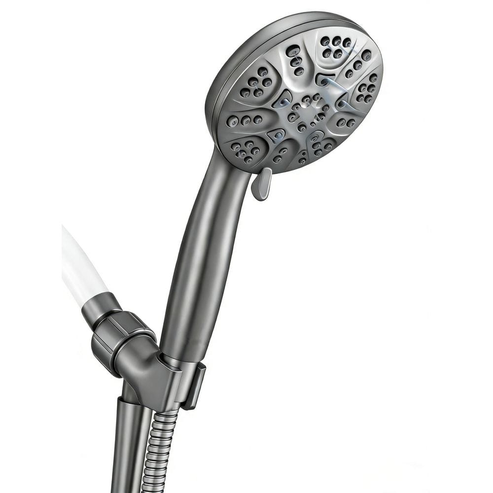 5-Piece Bath Accessory Set, 6-Mode High Pressure Handheld Shower Head with Hose, Bracket, Tape and Washers, in Gray price history on PriceWatchPro
