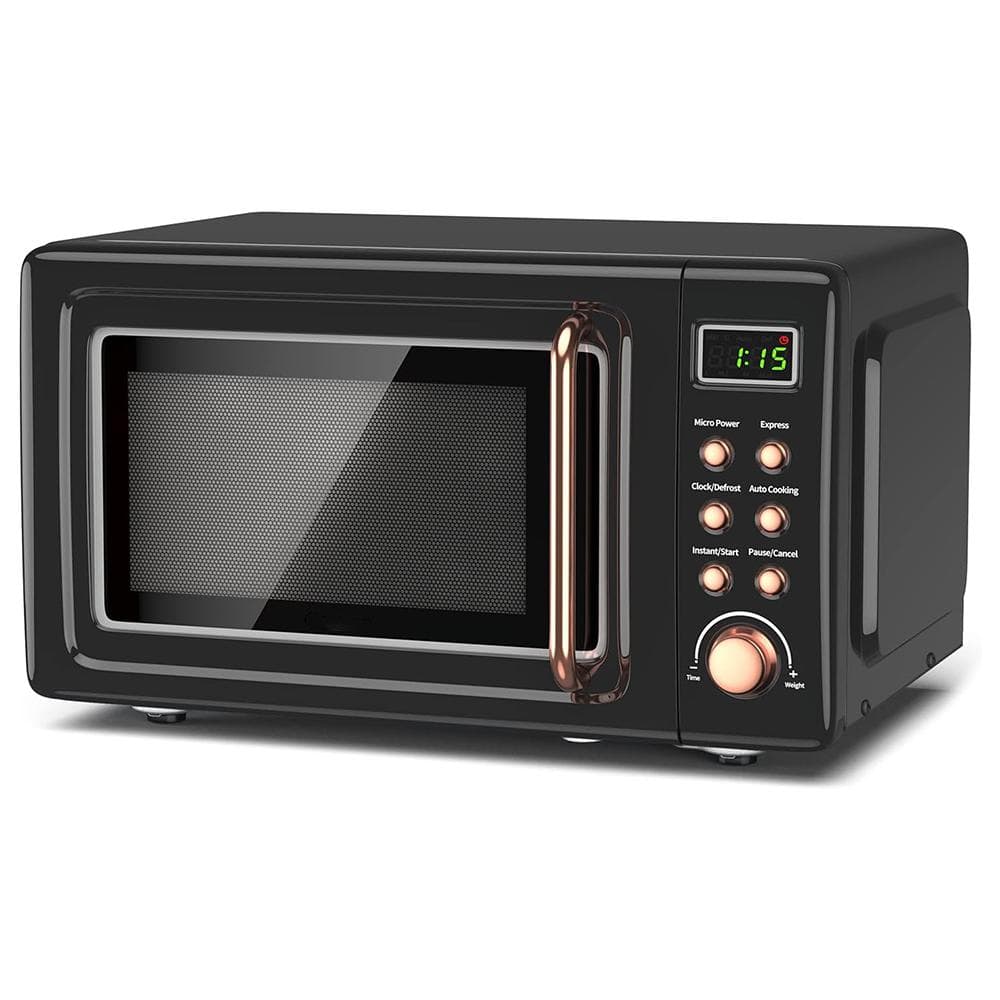 Multifunction 19 qt. Black Air Fryer Toaster Oven with 5-Micro Power and Au