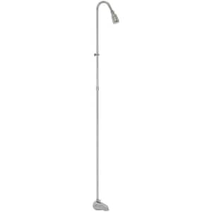 3/8 in. Spout Type 49-1/2 in. No-Handle Portable Add-On Shower Riser with Showerhead in Chrome
