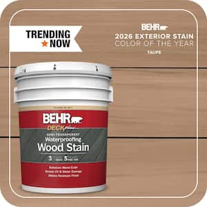 5 gal. #ST-153 Taupe Semi-Transparent Waterproofing Exterior Wood Stain