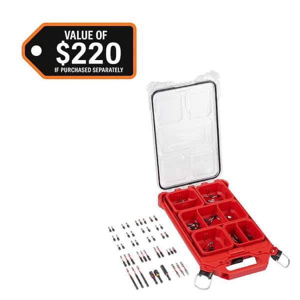 SHOCKWAVE Impact Duty Alloy Steel Driver Bit Set with PACKOUT Case (90-Piece)