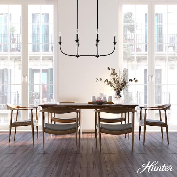Hunter Southcrest 6-Light Matte Black Transitional Led Chandelier
