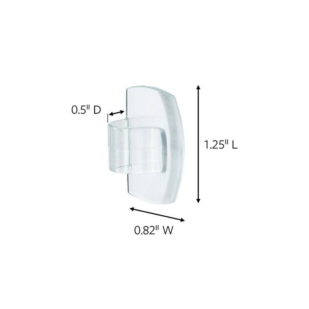 Clear Outdoor Light Clips with Adhesive Strips, 30-Pack