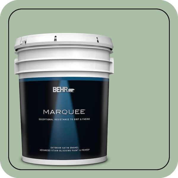 BEHR MARQUEE 5 gal. #S400-4 Azalea Leaf Satin Enamel Exterior Paint & Primer