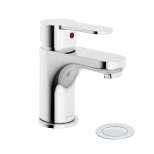 Identity Single-Hole Single-Handle Bathroom Faucet with Push Pop Drain in Polished Chrome (1.0 GPM)
