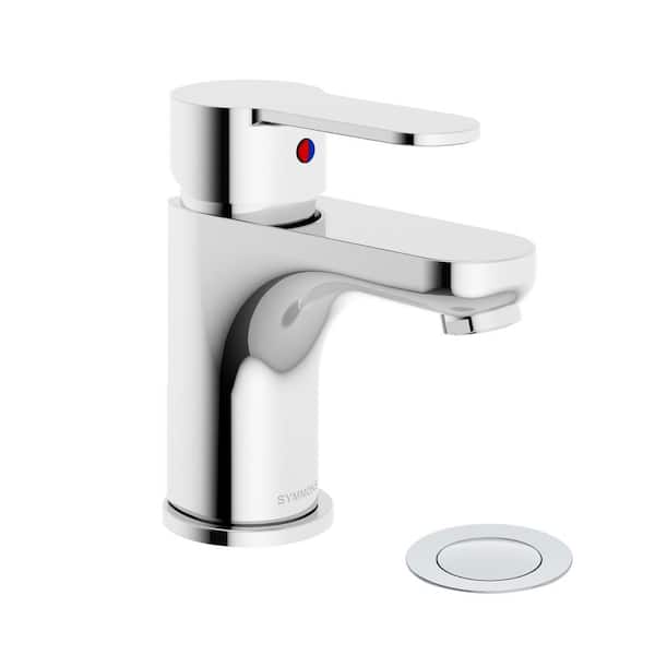Symmons Identity Single-Hole Single-Handle Bathroom Faucet with Push Pop Drain in Polished Chrome (1.0 GPM)