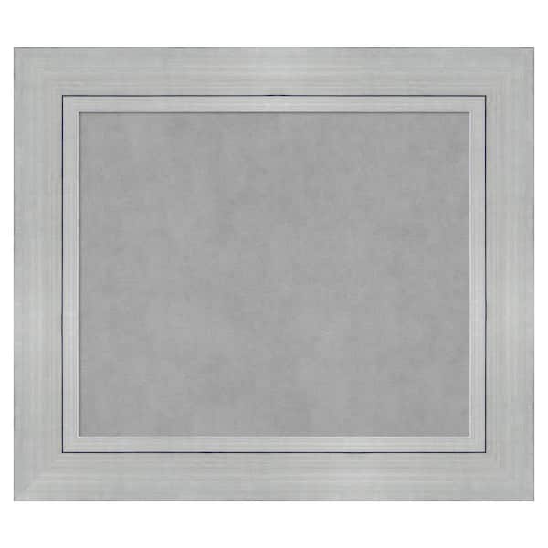 Amanti Art Romano Silver 31 in. x 27 in Framed Magnetic Board
