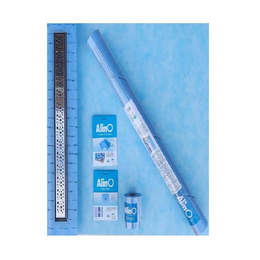 32 in. x 72 in. Linear End drain Shower Kit with 54 in. Nickel Drain, Waterproof Accessories and Shower tray(Tile Ready) price history on PriceWatchPro