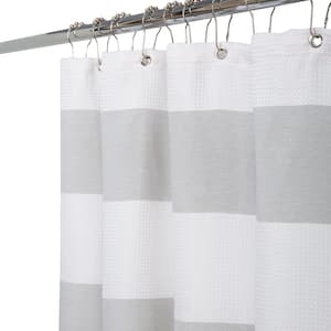 Jacquard Weave Grey 70 in x 72 in Shower Curtain