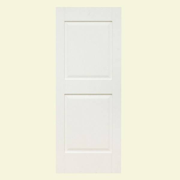 Home Fashion Technologies 14 in. x 29 in. Panel/Panel Primed Solid Wood Exterior Shutter