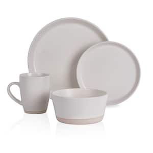 Stone Lain Jules 16-Piece Dinnerware Set Stoneware, Service For 4, Off White