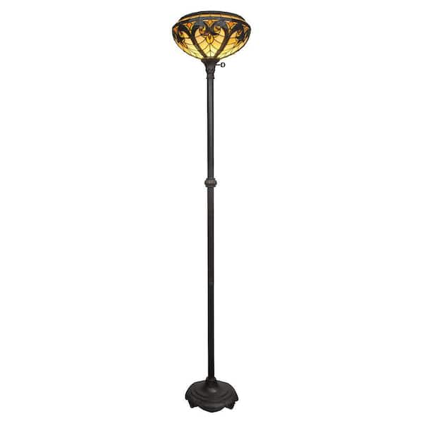 Dale Tiffany Biolla 71 in. Fieldstone Floor Lamp TR20141 - The Home Depot