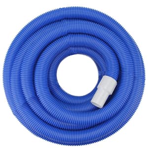 25 ft. x 1.5 in. Blue Blow-Molded PE In-Ground Swimming Pool Vacuum Hose with Swivel Cuff