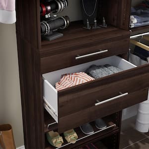 Style+ 10 in. x 25 in. Modern Walnut Modern Drawer Kit for 25 in. W Style+ Tower