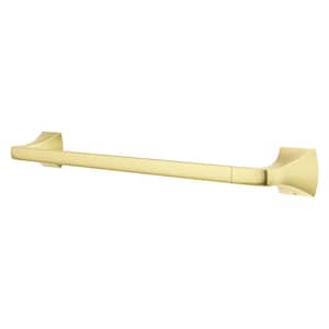 Bruxie 18 in. Wall Mounted Single Towel Bar in Brushed Gold