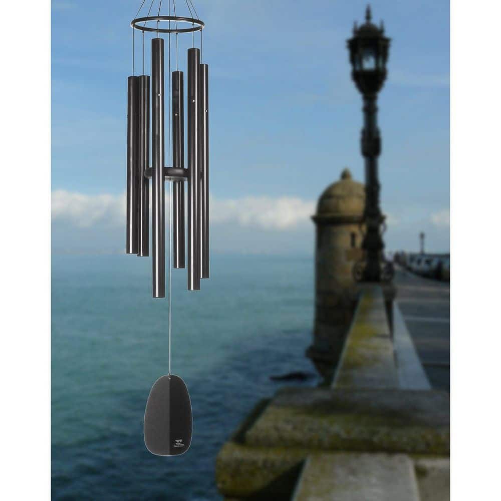 Athena Black Aluminum 44-Inch Wind Chime