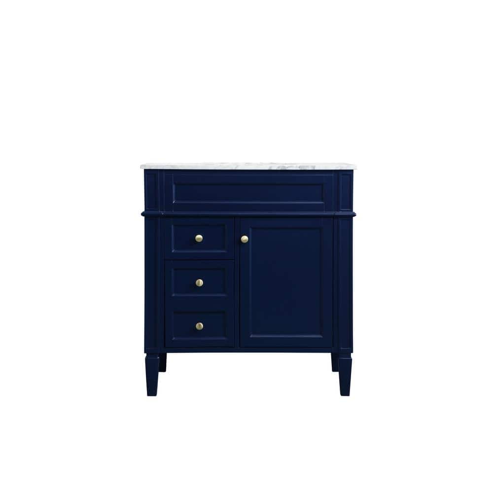 Timeless Home 32 in. W x 21.5 in. D x 35 in. H Single Bathroom Vanity in Bl