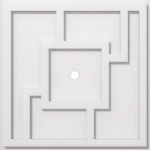 1 in. P X 6-1/4 in. C X 18 in. OD X 1 in. ID Knox Architectural Grade PVC Contemporary Ceiling Medallion