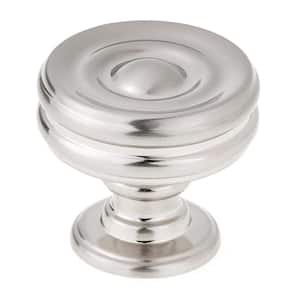 Britannia Collection 1-3/8 in. (35 mm) Brushed Nickel Contemporary Cabinet Knob