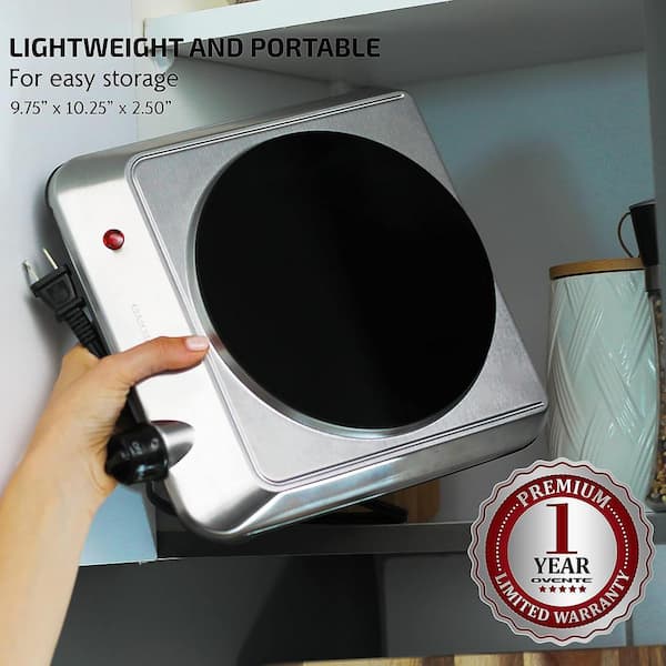 Ovente Electric Infrared Burner, 7” Single-Plate, 1000W, Ceramic