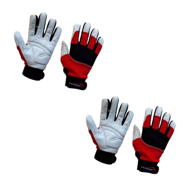 BISON LIFE MIG Welding Gloves, Reinforced Palm, Fire Resistant, Hook and Loop Closure (2 Pairs)