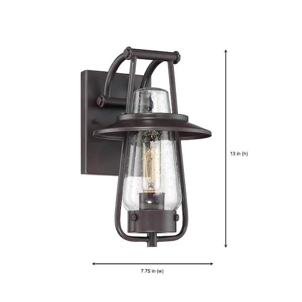 Designers Fountain - Stonyridge 13 in. Satin Bronze 1-Light Outdoor Line Voltage Wall Sconce with No Bulb Included