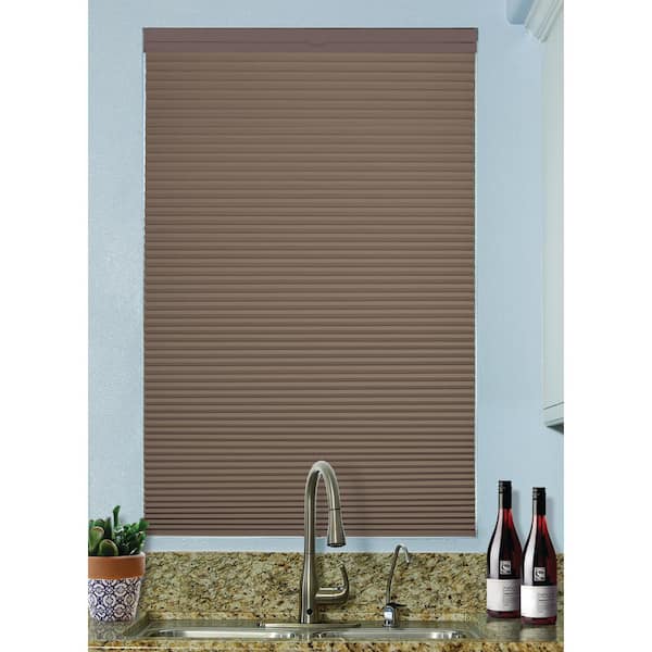 BlindsAvenue Warm Cocoa Cordless Top-Down/Bottom-Up Blackout Fabric Cellular Shade 9/16 in. Single Cell 35.5 in. W x 72 in. L