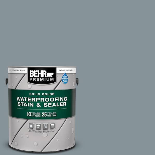 BEHR PREMIUM 1 gal. #SC-119 Colony Blue Solid Color Waterproofing Exterior Wood Stain and Sealer