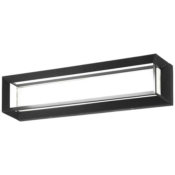 Minka Lavery Averton 22 in. 1-Light Black LED Vanity Light with Aquarium Glass Shade