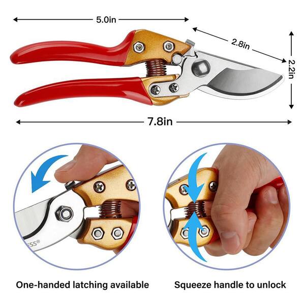 8 Professional Premium Titanium Bypass Pruning Shears, Heavy Duty Hand  Pruners, Garden Clippers, Gardening Tools - Sheds & Storage - AliExpress