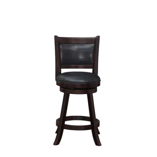 Boraam Rhea 24 in. Merlot Wood Frame Counter Height Bar Stool