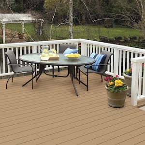 5 gal. #SC-145 Desert Sand Solid Color Waterproofing Exterior Wood Stain and Sealer