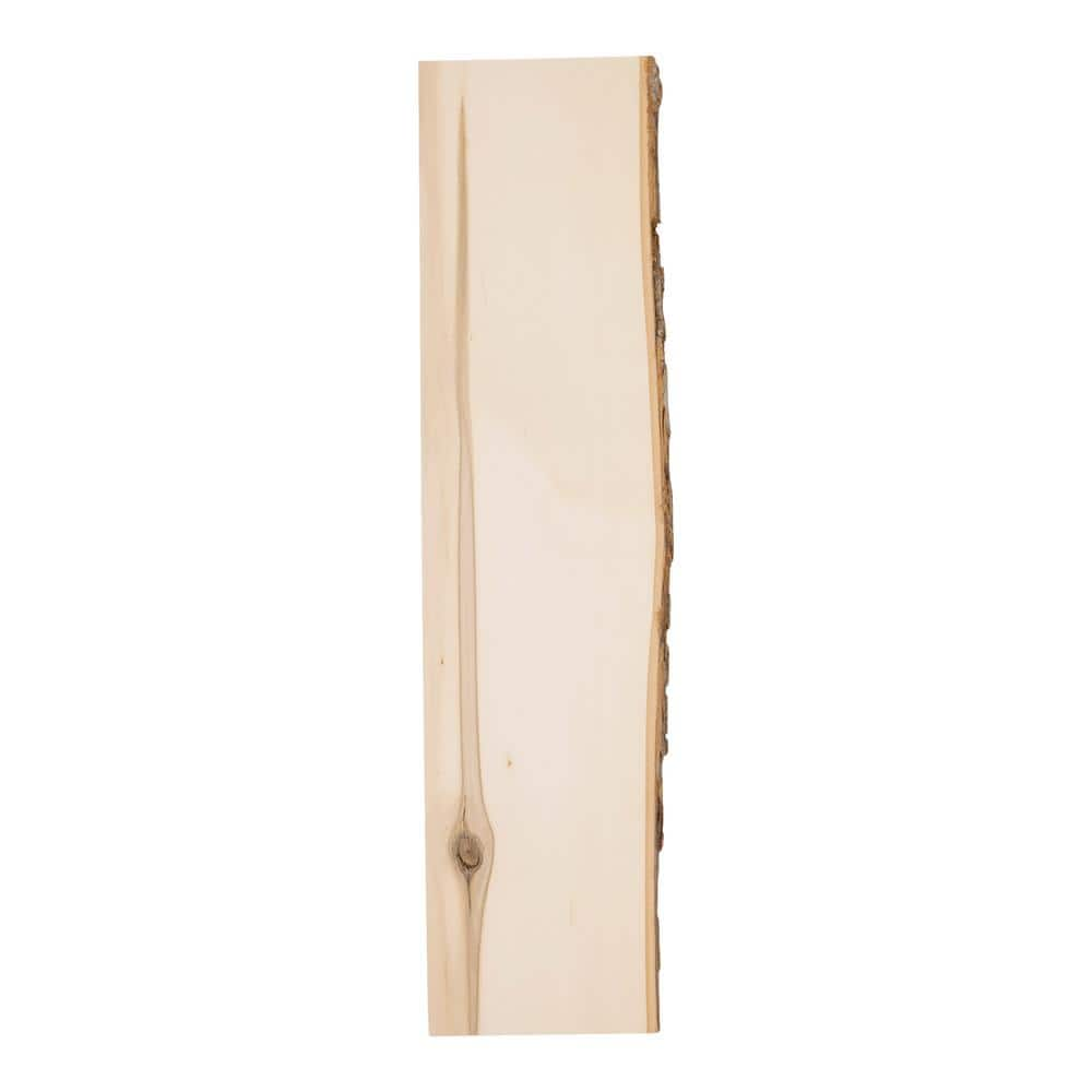 Walnut Hollow 1 in. x 6 in. x 23 in. Live Edge Basswood Hardwood Board