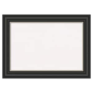 Ballroom Black Silver White Corkboard 44 in. x 32 in. Bulletin Board Memo Board