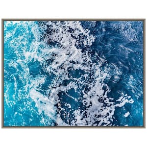Turbulent Tasman Sea V" by Eva Bane 1-Piece Floater Frame Color Nature Photography Wall Art 23 in. x 30 in. .