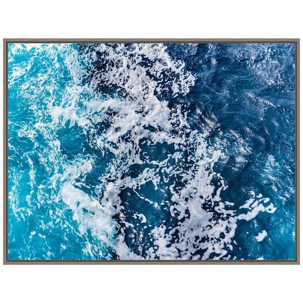Amanti Art Turbulent Tasman Sea V" by Eva Bane 1-Piece Floater Frame Color Nature Photography Wall Art 23 in. x 30 in. .