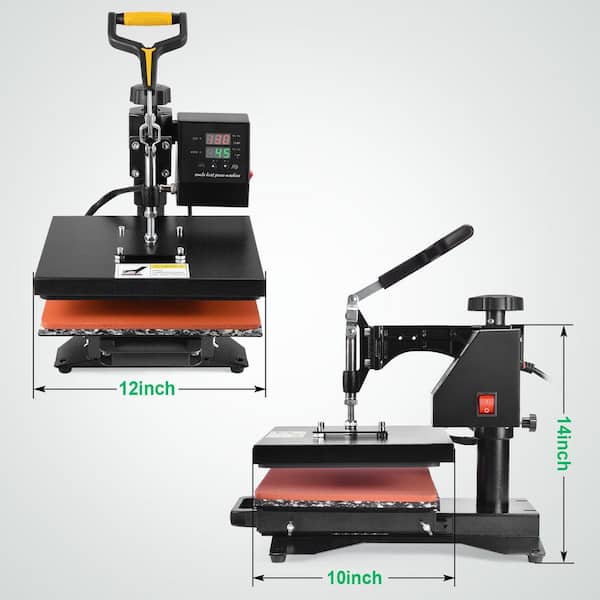 SEEUTEK 12 in. x 15 in. Heat Press Machine 8 in. 1-Combo Multifunctional  Sublimation Shirt Printing Machine, Black BZ-929 - The Home Depot