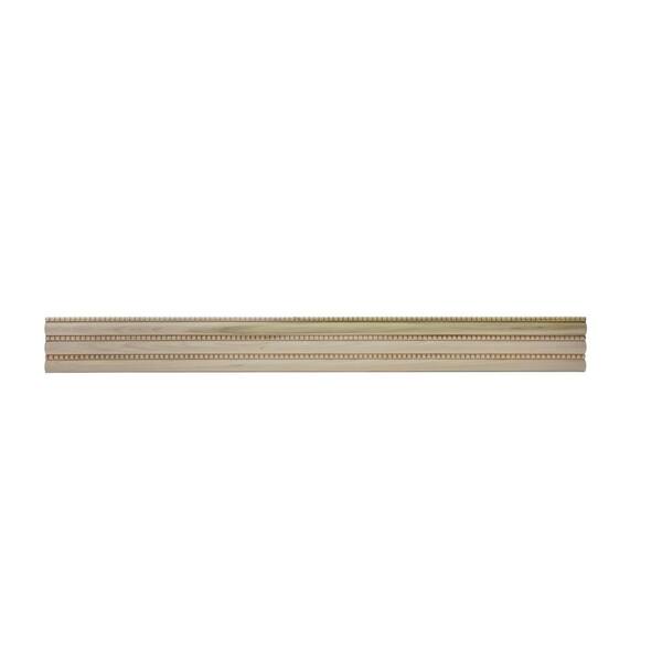Ornamental Mouldings 1753-4FTWHW .5 in. D X 3 in. W X 47.5 in. L Unfinished White Hardwood Casing Moulding