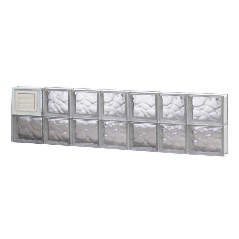 Clearly Secure 44.25 in. x 11.5 in. x 3.125 in. Frameless Wave Pattern ...