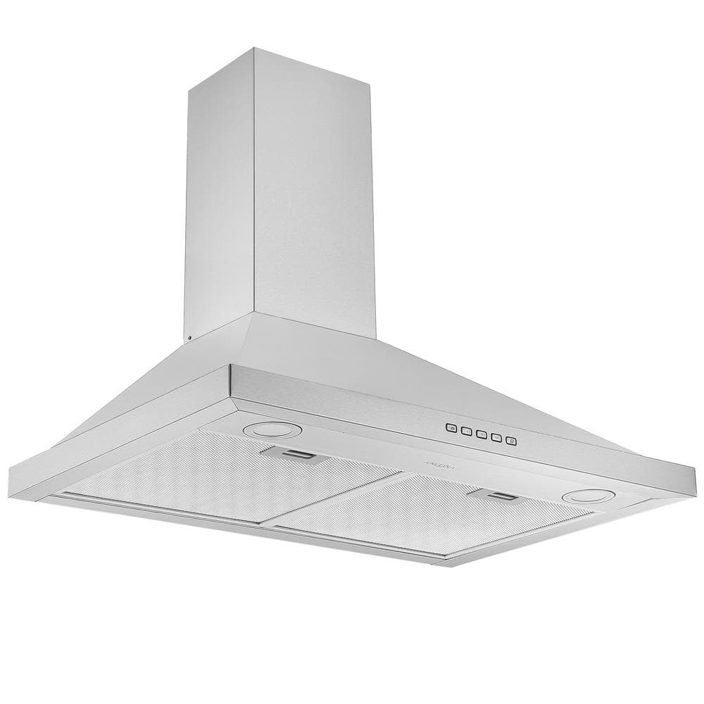 30 in. 600CFM Convertible Wall Mount Pyramid Range Hood with LED in Stainless Steel -  Ancona, AN-1161