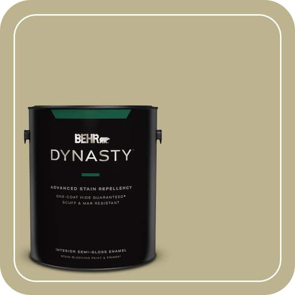 BEHR DYNASTY 1 gal. #PPU9-10 Wasabi Powder Semi-Gloss Enamel Interior Stain-Blocking Paint & Primer