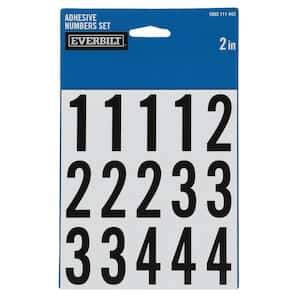 2 in. Self Adhesive Vinyl Mailbox Number Sticker Set