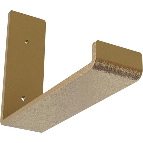 Ekena Millwork 2 in. x 6 in. x 8 in. Hammered Gold Steel Hanging Shelf Bracket