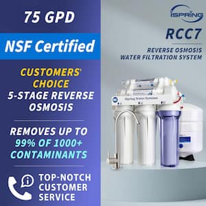 NSF-Certified 5-Stage Reverse Osmosis Water Filter System, Reduces PFAS, Chloramine, Lead, Fluoride, TDS