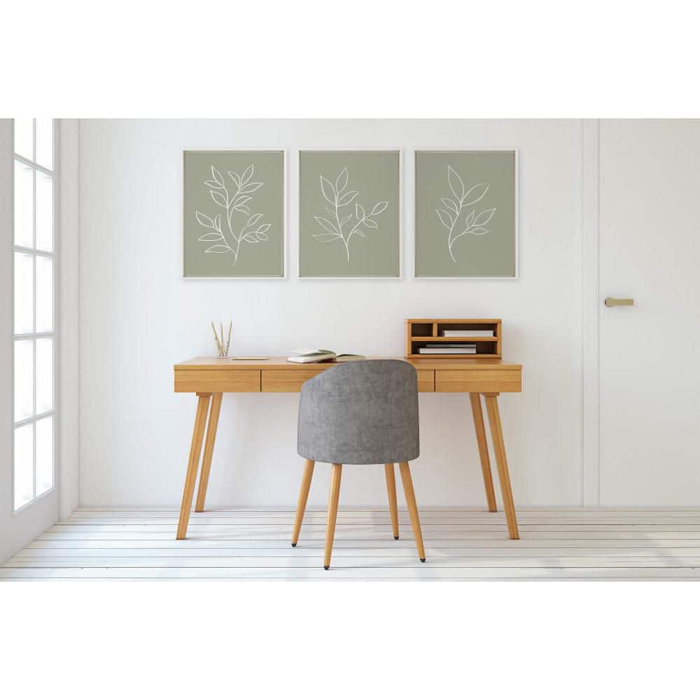 "Sylvie ""Green Botanical Line"" by The Creative Bunch Studio 3-Piece White Framed Art Print Set 24 in. x 18 in." price history on PriceWatchPro
