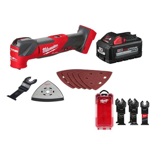 M18 FUEL 18V Lithium-Ion Cordless Brushless Oscillating Multi-Tool w/ 6.0 Battery & OMT Blades
