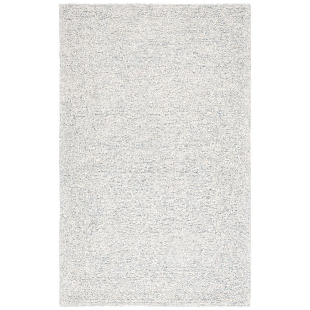 Pine 6 ft. x 9 ft. Light Blue/Ivory Modern Solid Area Rug price history on PriceWatchPro