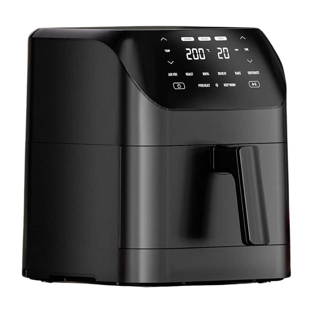 6.2 Qt Black Large Capacity Air Fryer with Digital LCD Touch Screen, 8 Presets, Non-Stick Basket, Visual Cooking Window price history on PriceWatchPro