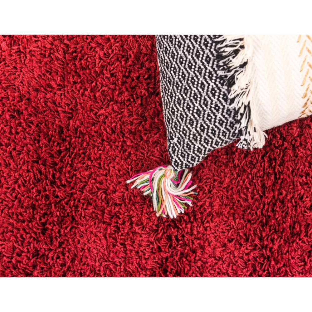 Cherry Red Shaggy Comfort 8' x 10' Kids' Play Area Rug